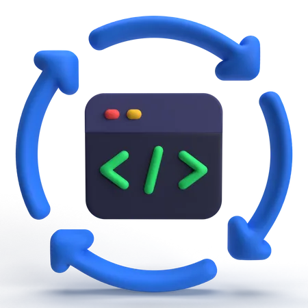 Web Refactoring  3D Icon