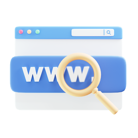 Web Searching  3D Icon