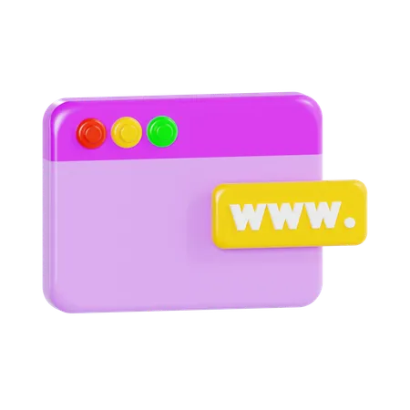 Website  3D Icon