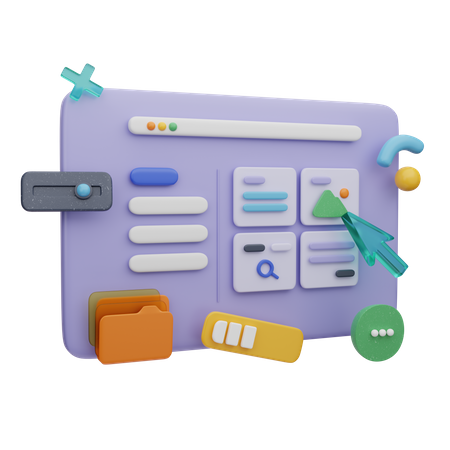 Website-Administrator-Dashboard  3D Illustration