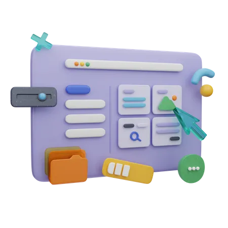 Website-Administrator-Dashboard  3D Illustration