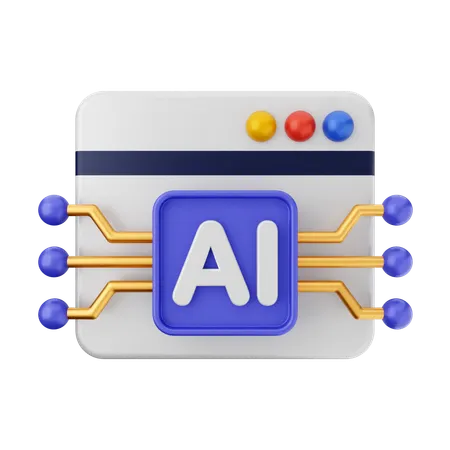 Website Ai  3D Icon