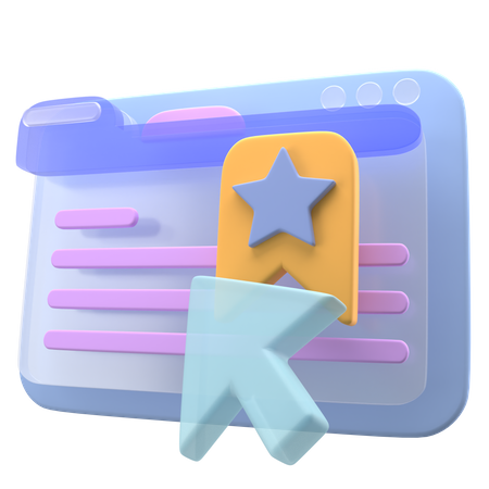 Website Bookmark  3D Icon