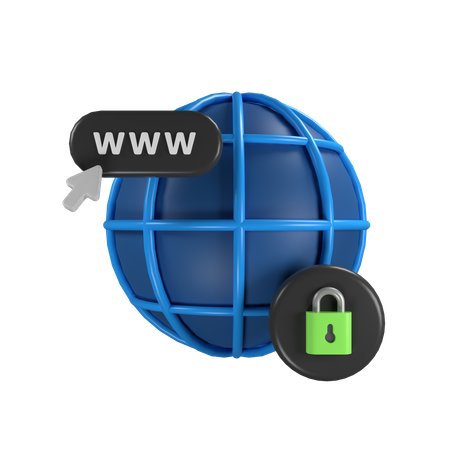 Website Security  3D Icon