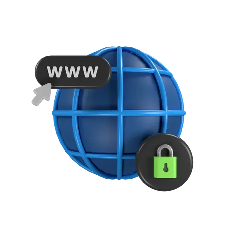 Website Security  3D Icon