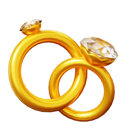 Wedding Rings  3D Icon