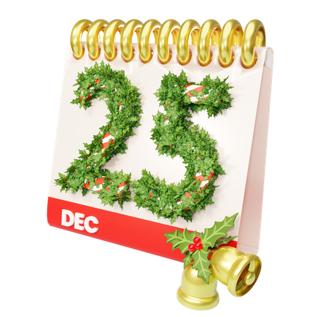 Weihnachtskalender  3D Illustration