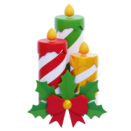 Weihnachtskerze  3D Icon