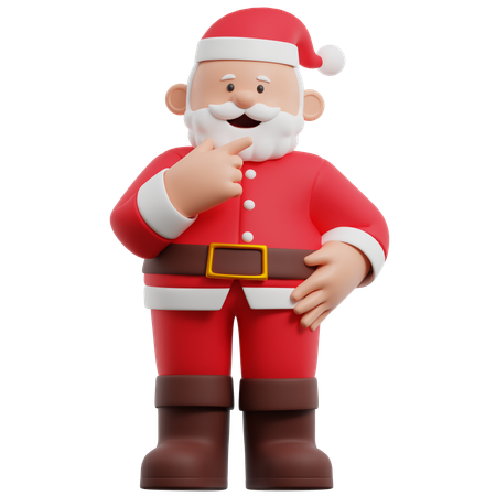 Weihnachtsmann denken  3D Illustration