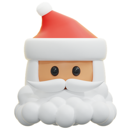 Weihnachtsmann Kopf  3D Icon