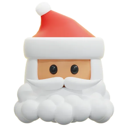 Weihnachtsmann Kopf  3D Icon