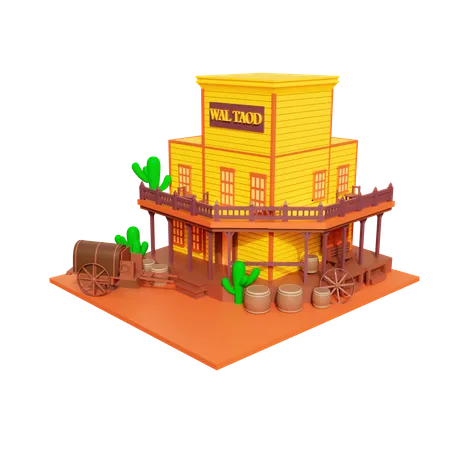 Western salon  3D Icon