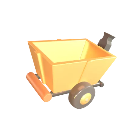 Wheel Barrow  3D Icon