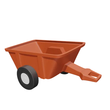 Wheel Barrow  3D Icon