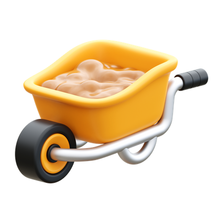 Wheel Barrow  3D Icon