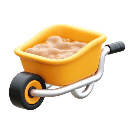 Wheel Barrow  3D Icon