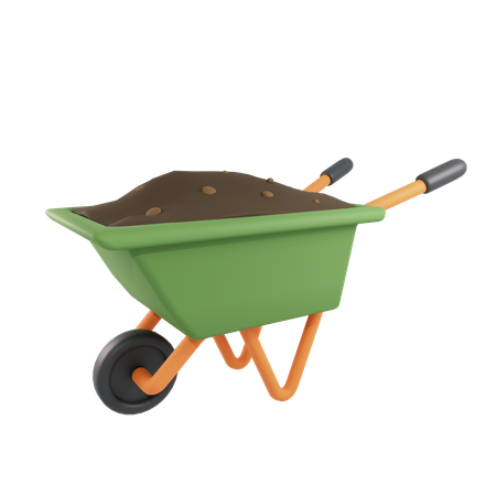 Wheel Barrow  3D Icon