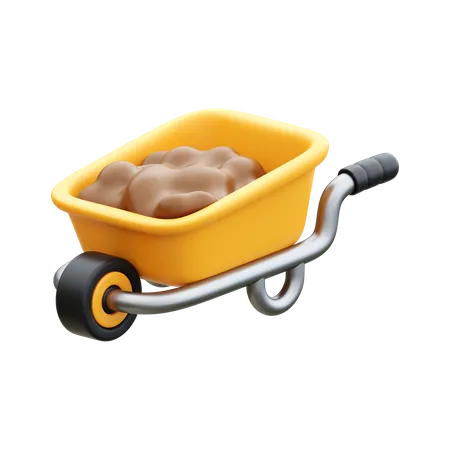 Wheel Barrow  3D Icon