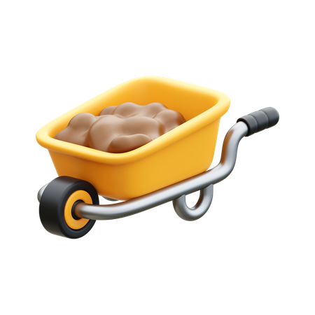 Wheel Barrow  3D Icon