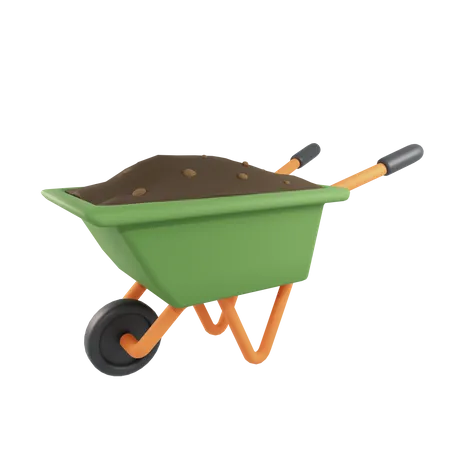 Wheel Barrow  3D Icon