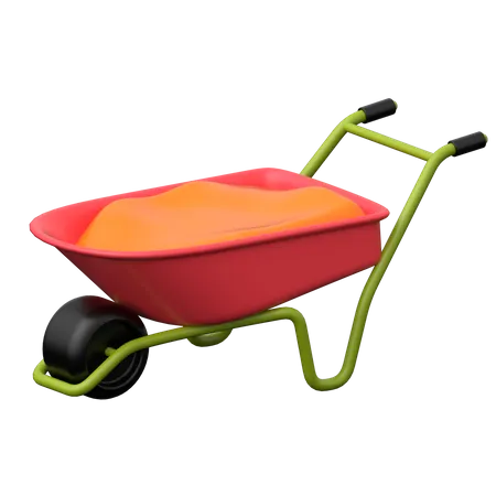 Wheel Barrow  3D Icon