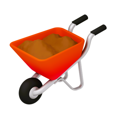 Wheelbarrow  3D Icon