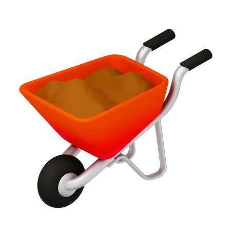 Wheelbarrow  3D Icon