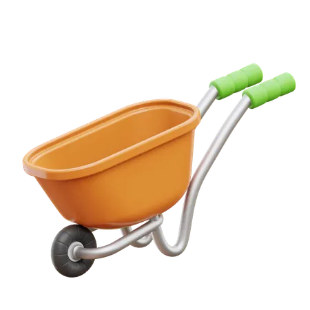 Wheelbarrow  3D Icon