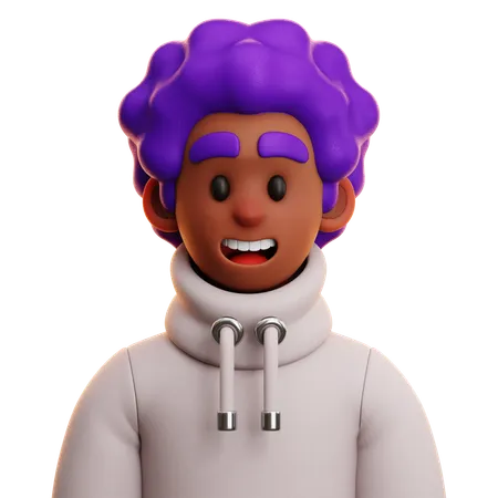 WHITE HOODIE MAN  3D Icon