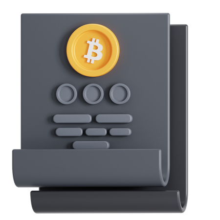 Whitepaper sobre bitcoin  3D Icon