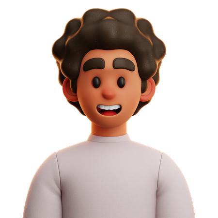 WHITE SHIRT MAN  3D Icon