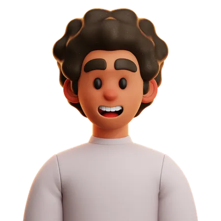 WHITE SHIRT MAN  3D Icon