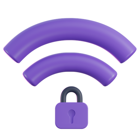 Wifi Lock  3D Icon