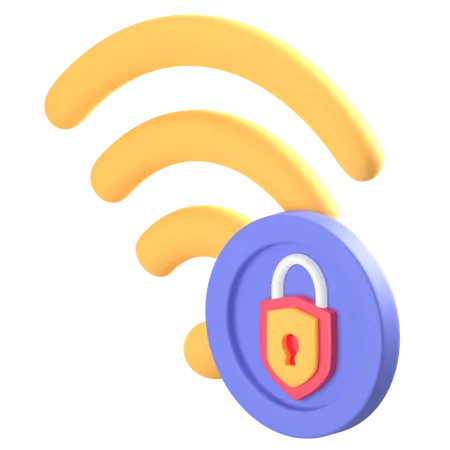 Wifi Lock  3D Icon