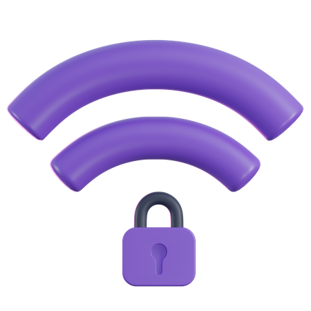 Wifi Lock  3D Icon