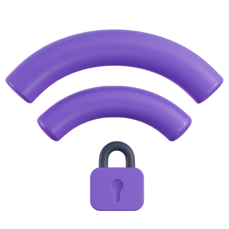 Wifi Lock  3D Icon