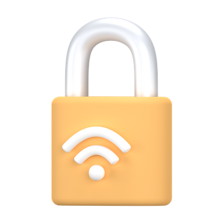 Wifi lock  3D Icon