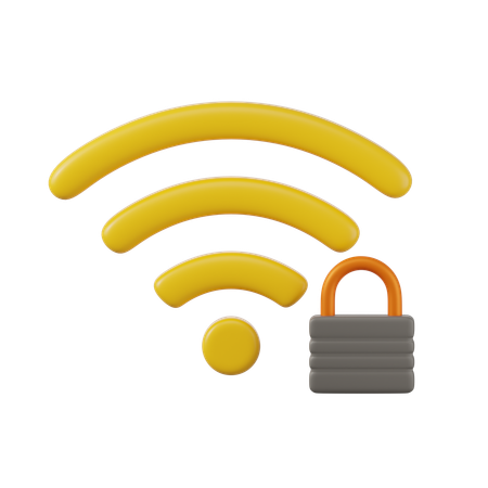 Wifi Lock  3D Icon