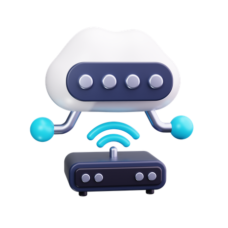 Wifi router security  3D Icon