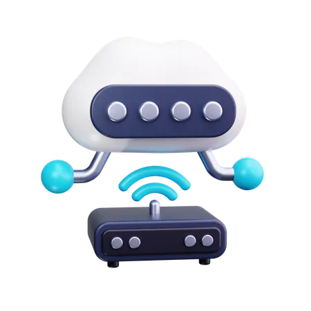 Wifi router security  3D Icon