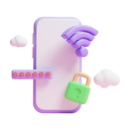 Wifi Security  3D Icon