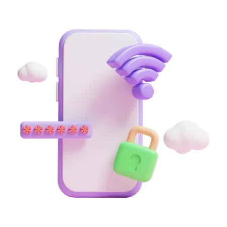 Wifi Security  3D Icon