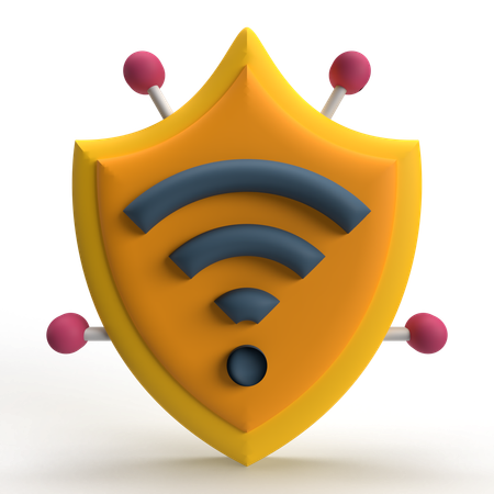 Wifi Security  3D Icon