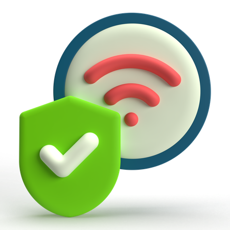 Wifi Security  3D Icon