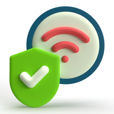 Wifi Security  3D Icon