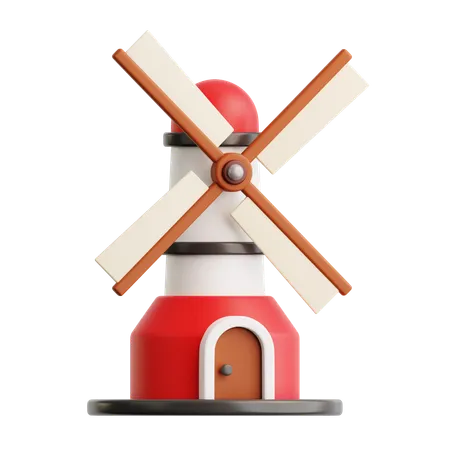 Windmühle  3D Icon