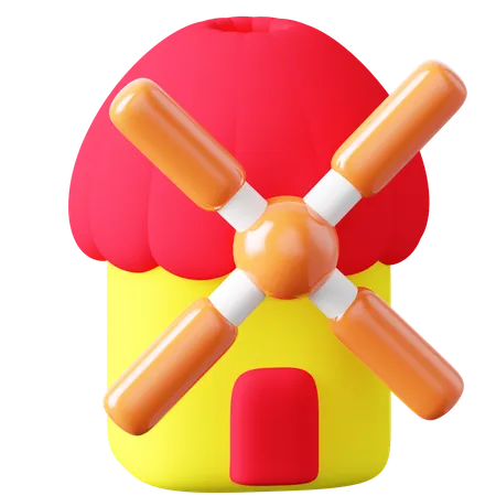 Windmühle  3D Icon