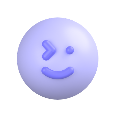 ウインク顔  3D Icon