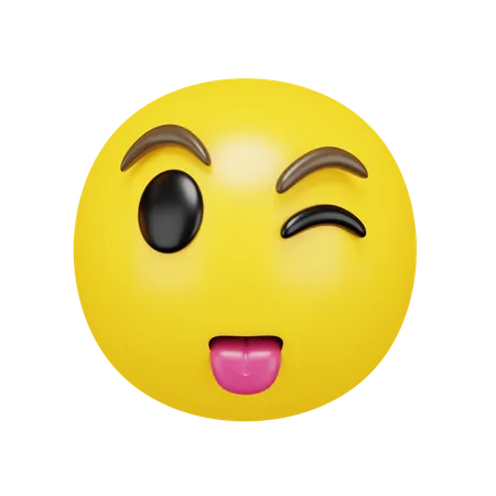 Winking Face With Tongue  3D Emoji