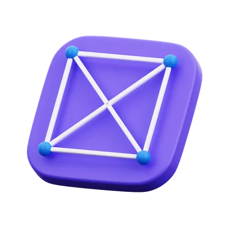 Estrutura de arame  3D Icon